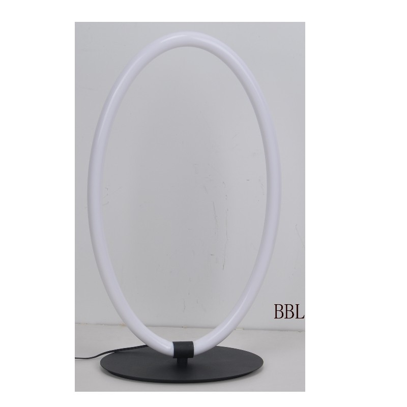 LED table lamp with oval acrylic tube