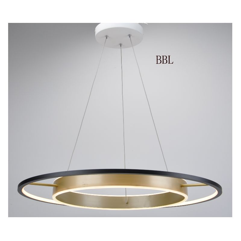 Đèn dây chuyền LED với vòng kim loại 2-tier