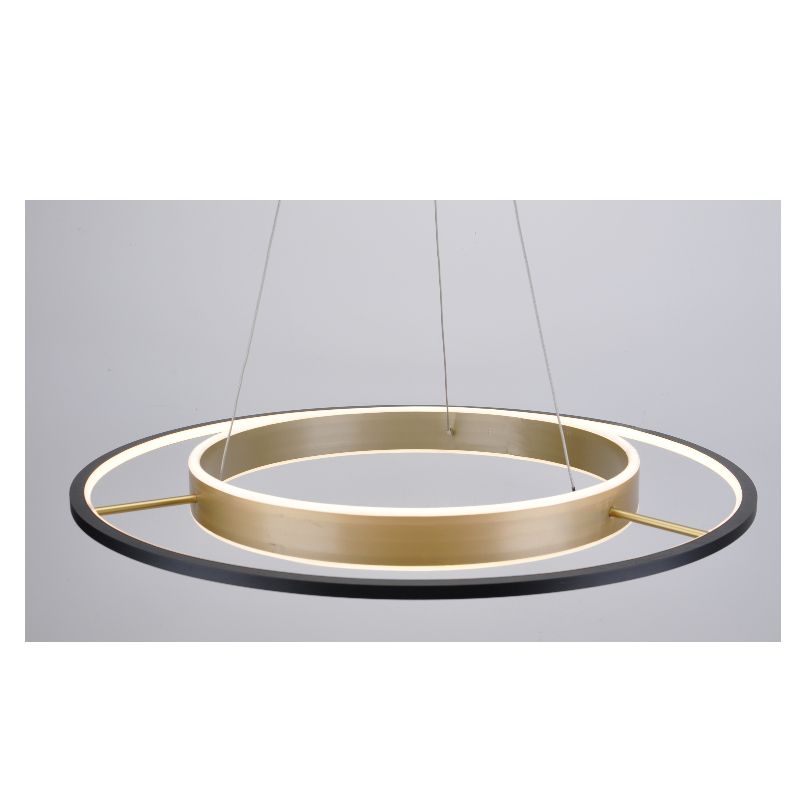 Đèn dây chuyền LED với vòng kim loại 2-tier