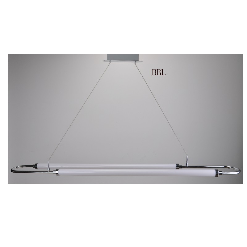 Đèn treo LED với thân đèn hình bầu dục và ống acrylic